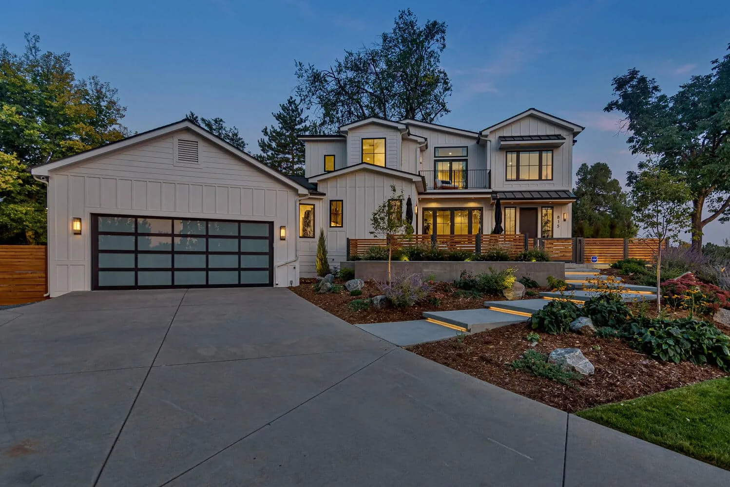 Garage door installation Greenwood Village modern black full-view glass garage door