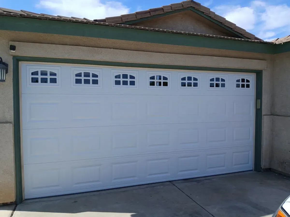 Insulated double garage door in Parker, CO