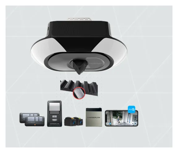 Chamberlain B6753T Secure View camera LED garage door opener with battery backup