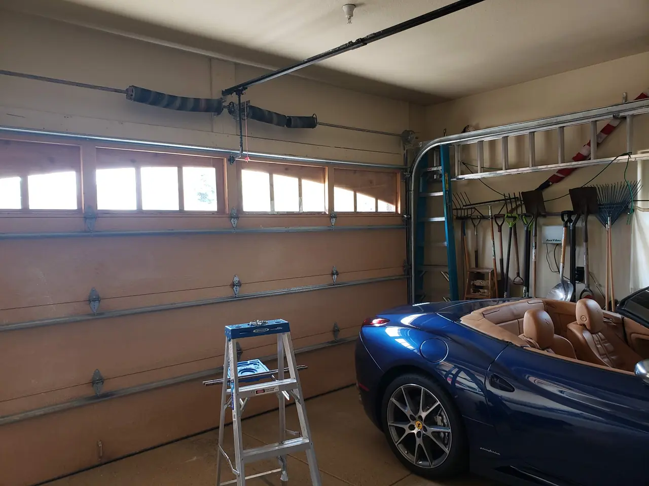 Garage door adjustment work