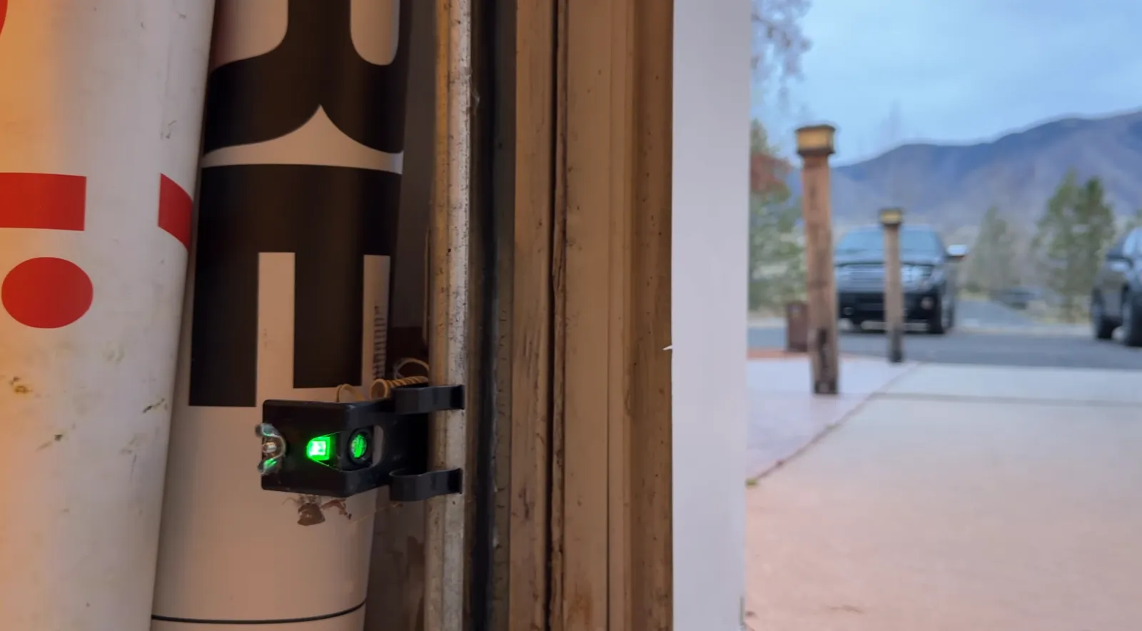 Garage door safety sensors